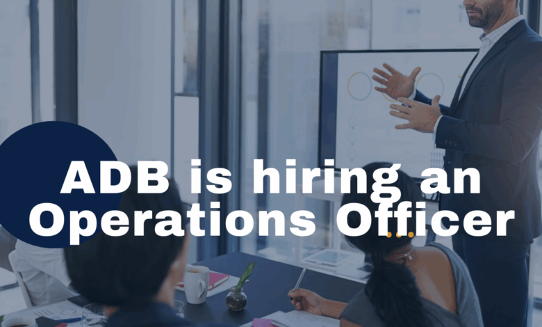 ADB is currently seeking for an Operations Officer(x1). APPLY NOW