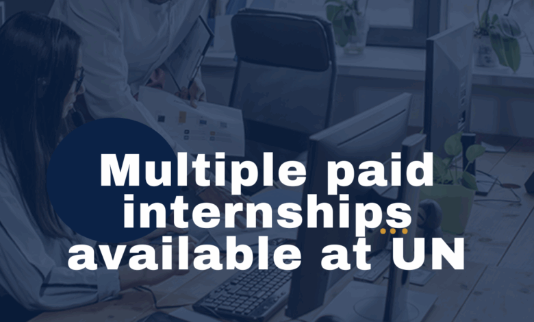 UN is currently seeking for multiple internships(x2). APPLY NOW